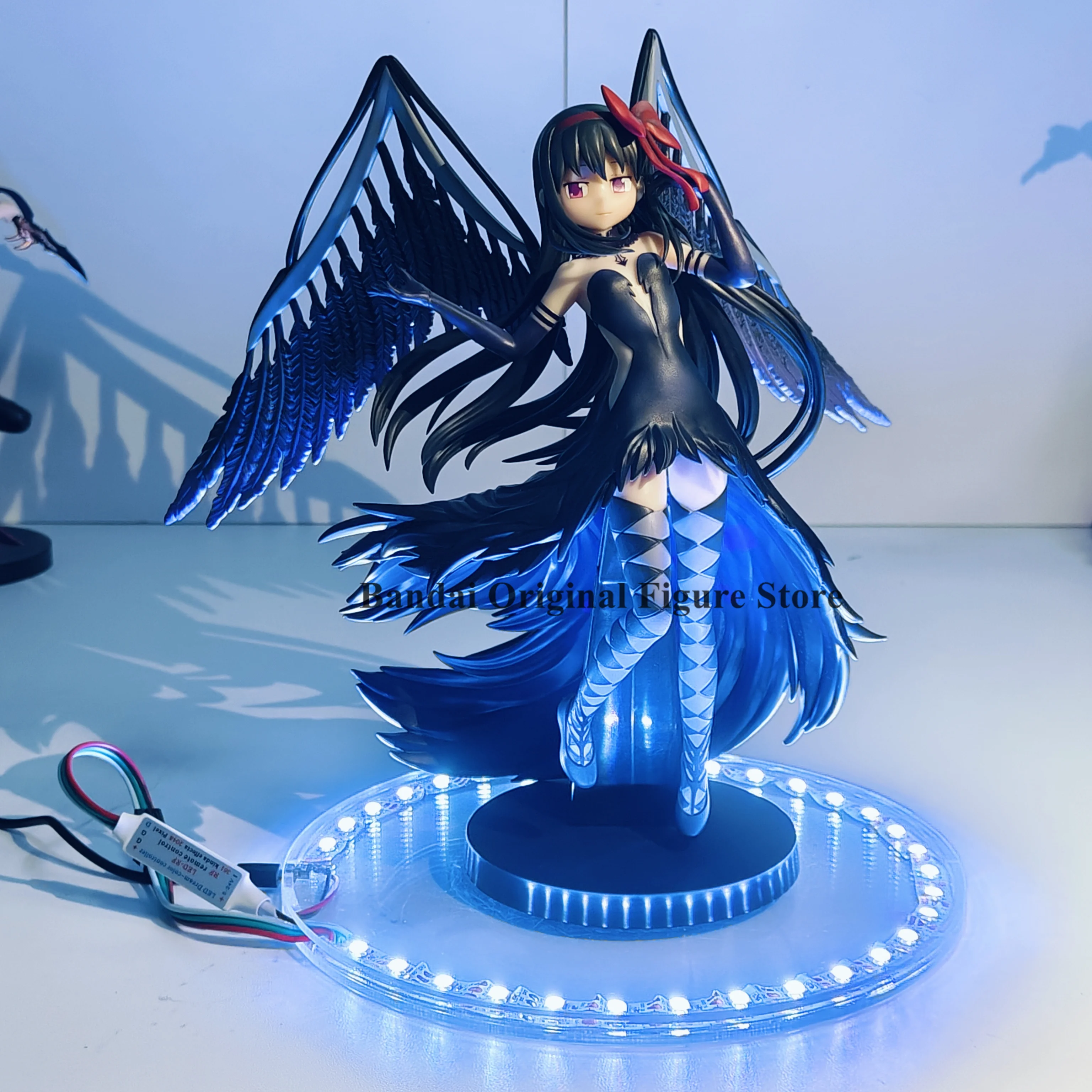 

Original BANDAI Akuma Homura Puella Magi Madoka Magica The Rebellion Anime Figure Toys DIY Action Figurine Lamp PVC Model