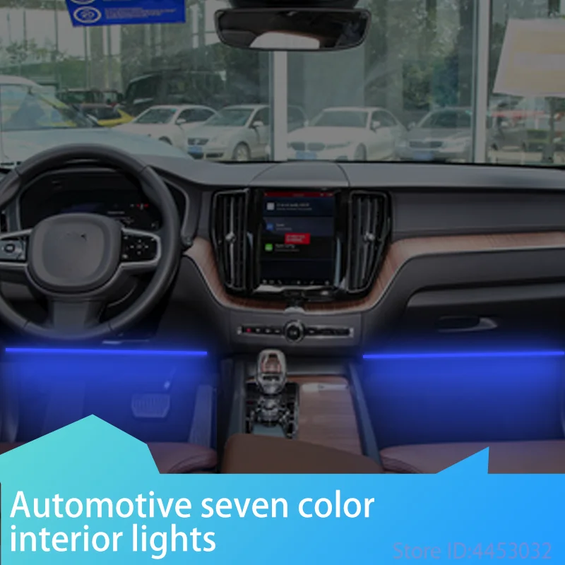 Неоновые лампы для Volvo s60 v60 s90 v90, декоративные лампы RGB с дистанционным управлением через приложение для салона автомобиля, 5 В