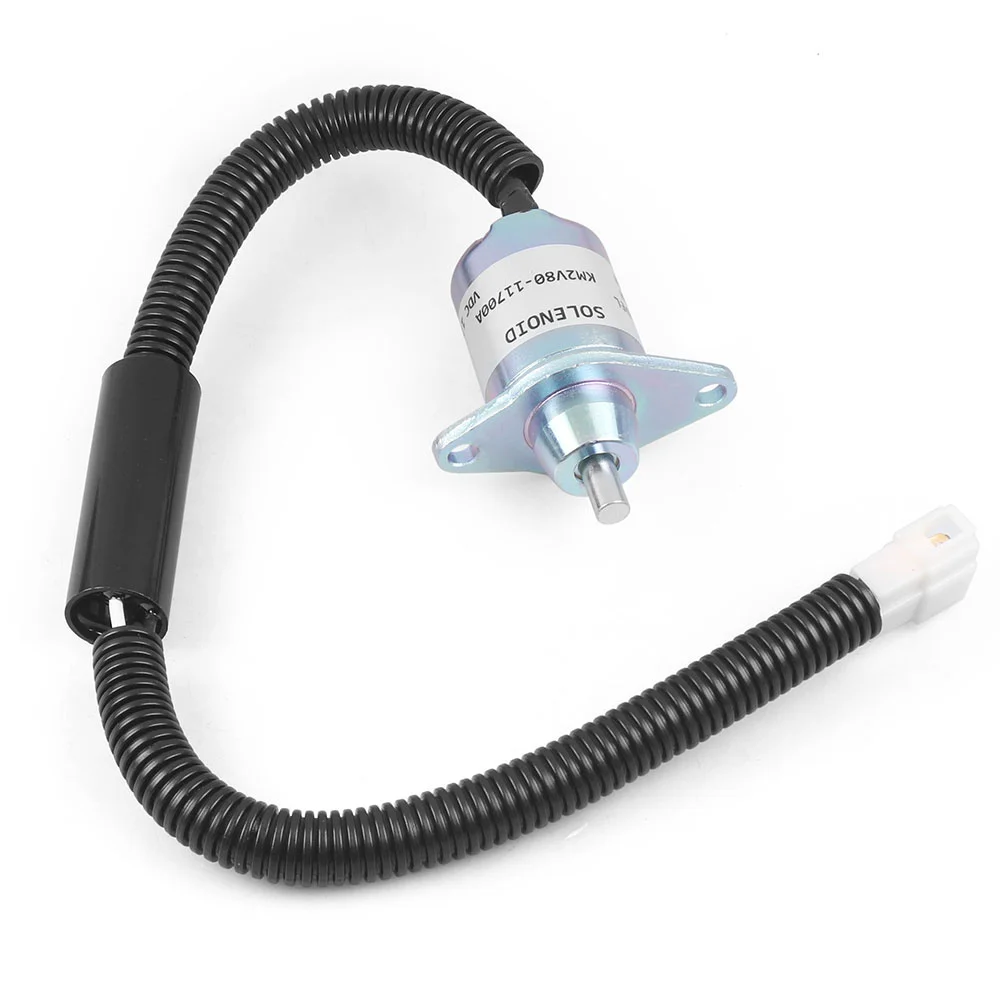 Katup Solenoid Penutup Bahan Bakar 12V untuk Katup Solenoid Penghenti Minyak Generator Mesin Diesel KM2V80-11700A