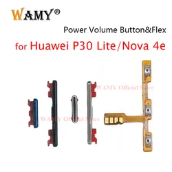 WAMY New Power Volume Button On Off Side Key Cable Flex for Huawei P30 Lite Nova 4e