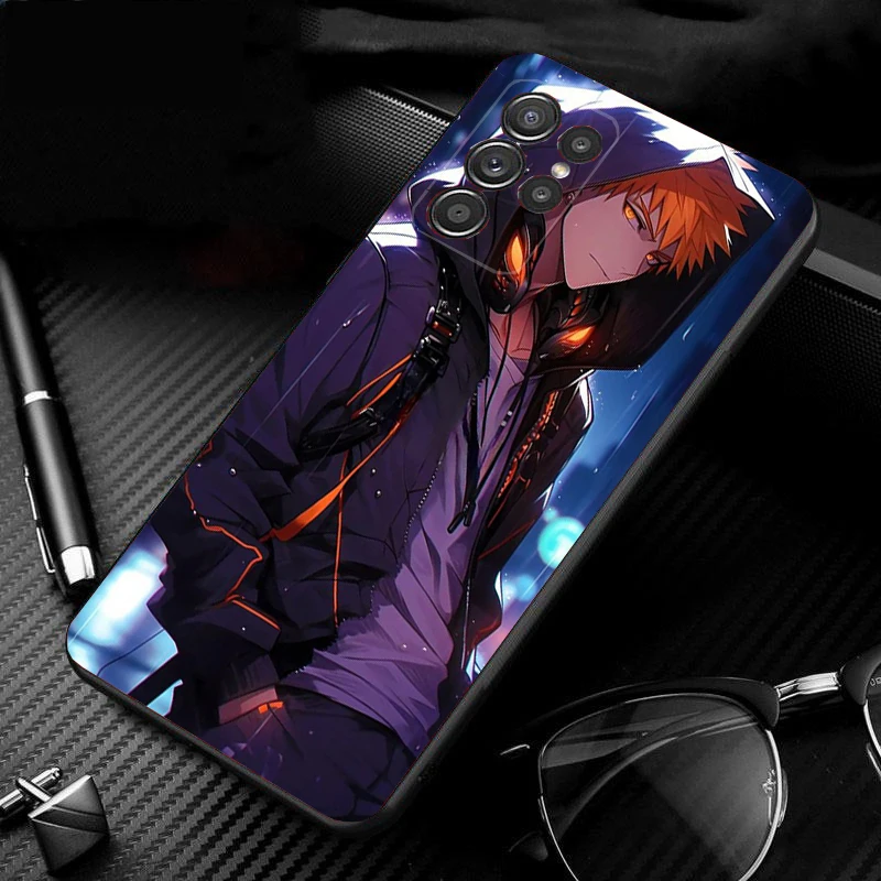 

Phone Case For Samsung S25 S24 S23 S22 S21 S20 Ultra S20 S22 S21 S20 FE S24 Plus Bleach Anime Ichigo Kenpachi Shell