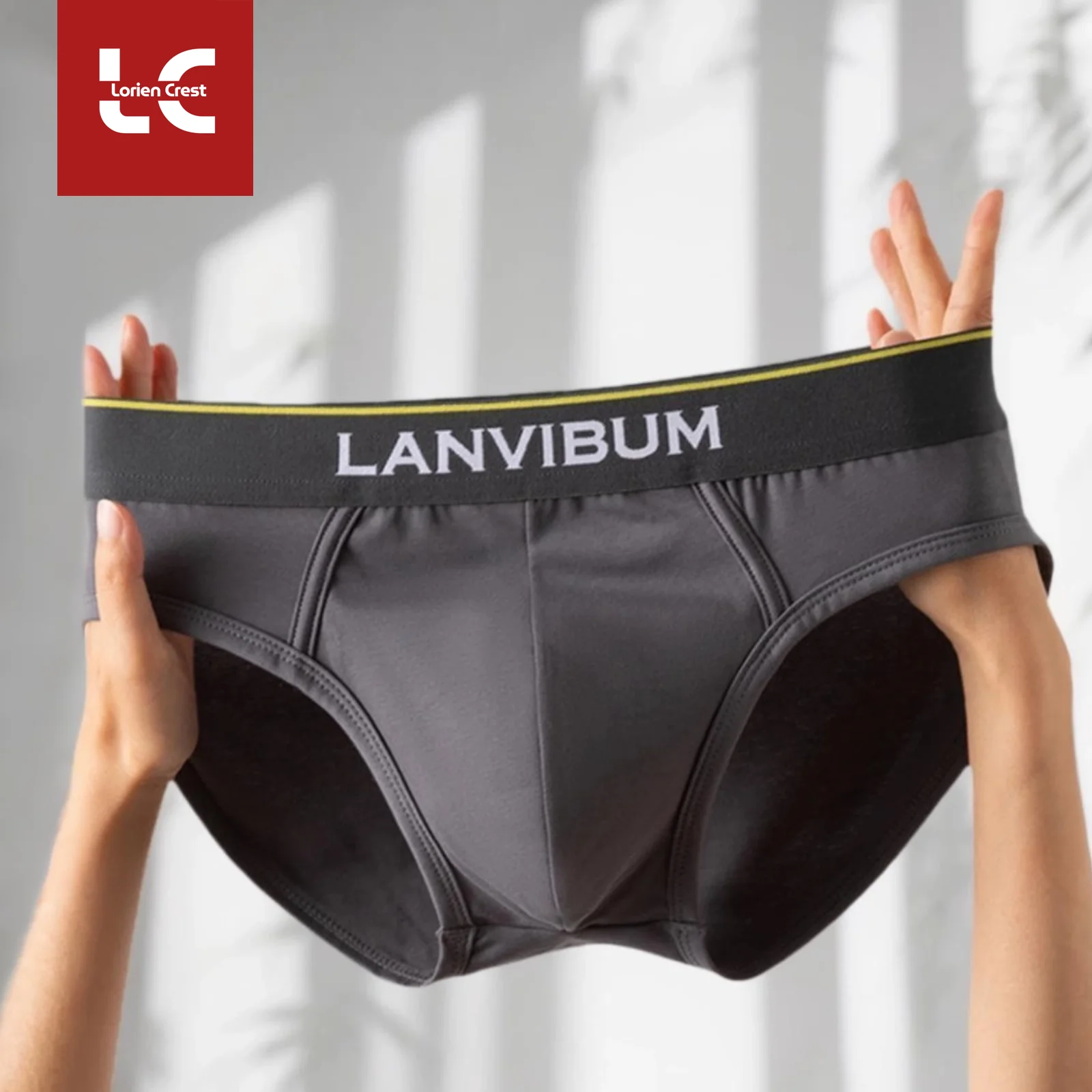 3pcs Men's Cotton Briefs U Pouch Slip Mid Waist Thin Breathable Underwear with No Fly for Sports at home/work