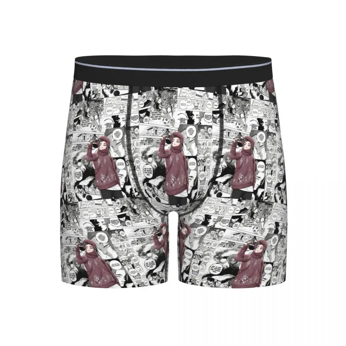 

Long Boxer Underpants Shorts Itoshi Sae Blue Lock Cartoon Anime Panties Men's Soft Underwear for Homme Man Boyfriend Gifts