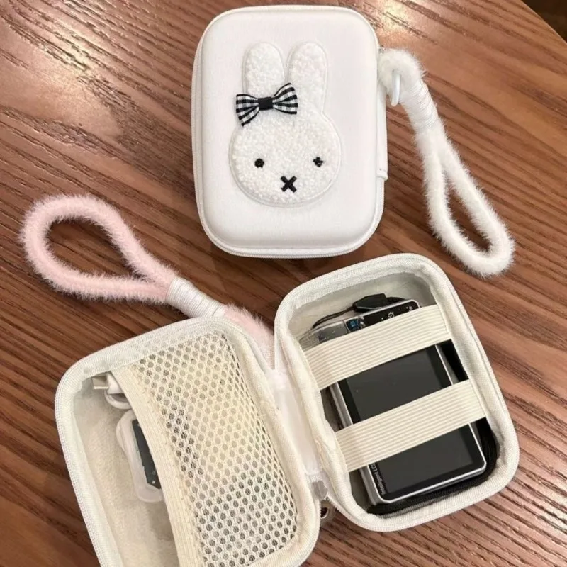 New Kawaii Miffy Rabbit Cartoon Cute High Beauty Camera Storage Bag Hard Shell Shockproof and Drop Resistant Girl Gift