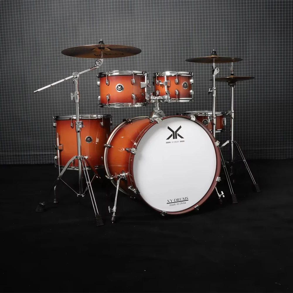 Cost-effective Waterproof Agate red jazz drum old lacquer drum set from tianjin china