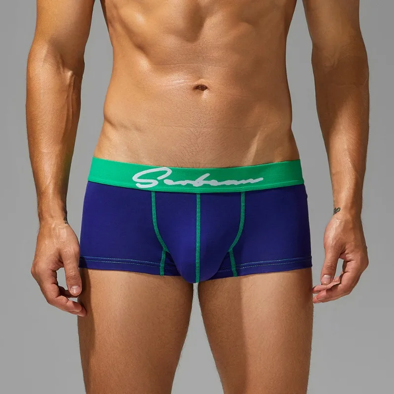 

Bulge Pouch Underpants Men's Cotton Underwear Flat Angle Underwear Soft Panties Breathable Sport Knickers Male Comfy Lingerie