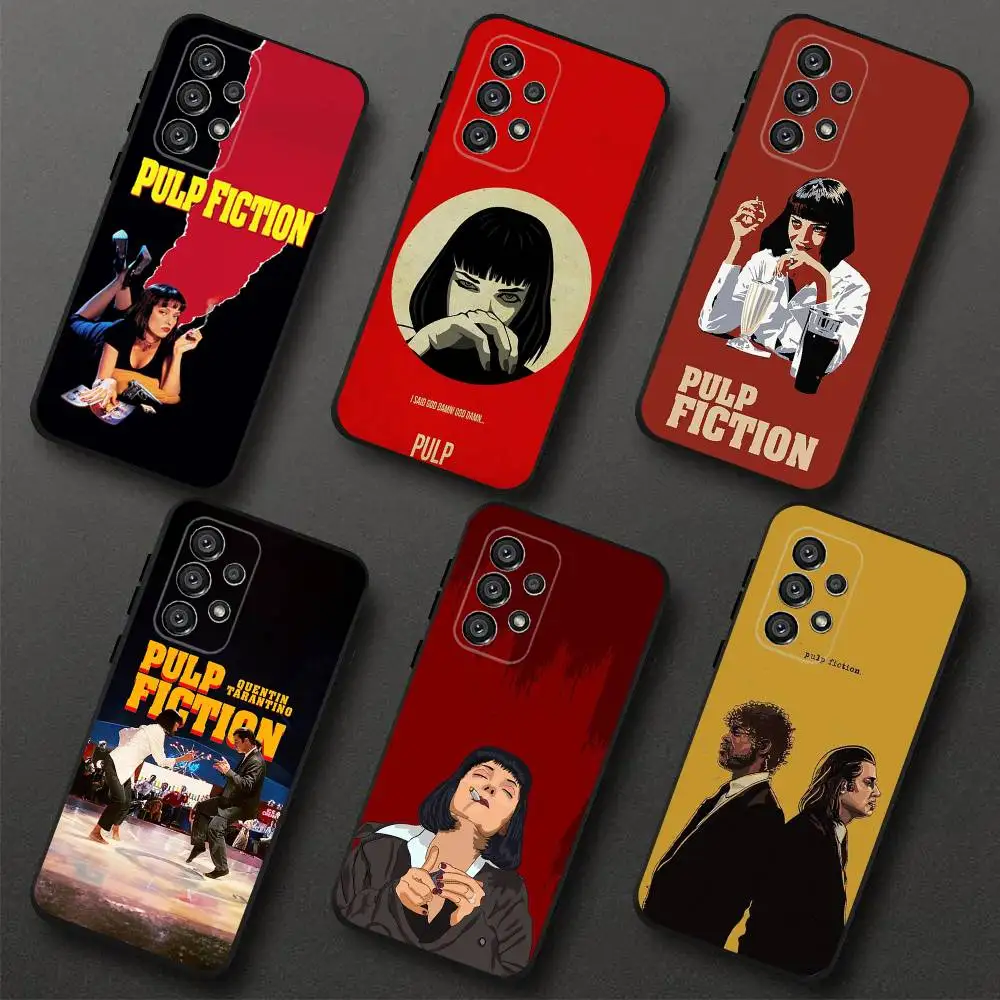 

Pulp Fiction Classic Movie Phone Case For Samsung S 25,24,23,22,30,21,10,9,Ultra,Plus,Lite,FE,4,5G Black Soft Case
