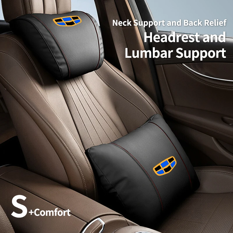 

Car Seat Headrest Lumbar Support Neck Pillow Waist Cushion Backrest For Geely Atlas SUV Boyue Borui Coolray Emgrand NL3 EX7 X7