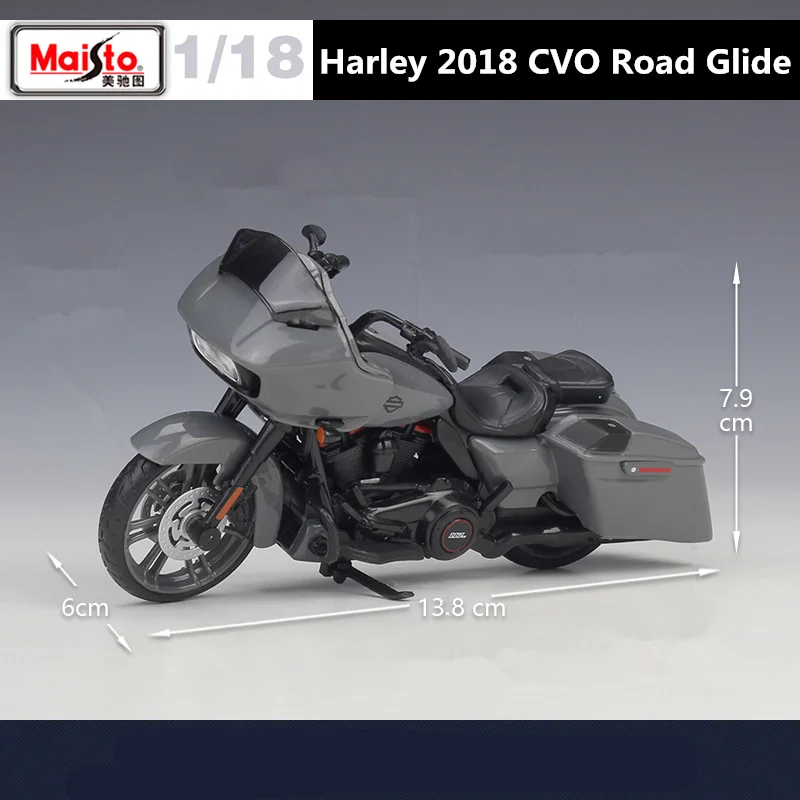 Maisto 1:18 Harley Davidson 2018 CVO Road Glide Alloy Street Motorcycle Model Diecast Classic Motorcycle Model Children Toy Gift