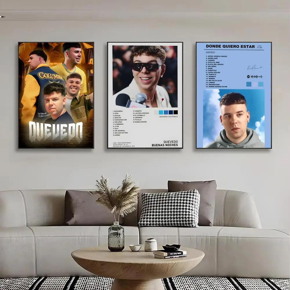 Pop Singer Q-QuevedoS Poster Wall Art Print Art Suitable for Living Room Bedroom Bar Parlor Home Decor Gift