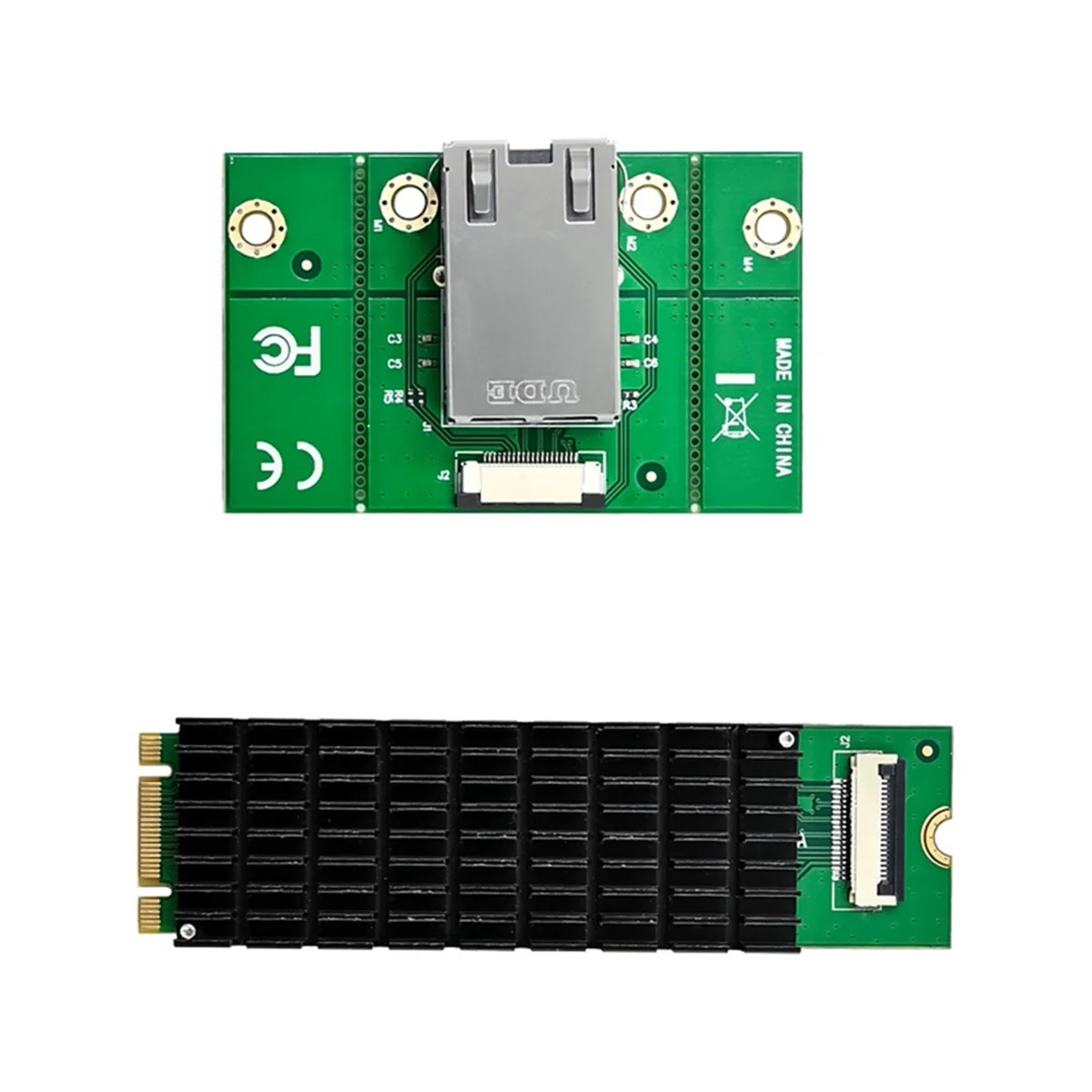 M.2 B + M พอร์ตเดียว 10GbE การ์ดเครือข่าย RJ45 Ethernet อะแดปเตอร์เครือข่าย AQC107 อุตสาหกรรมเกรดควบคุม Server การ์ดเครือข่าย