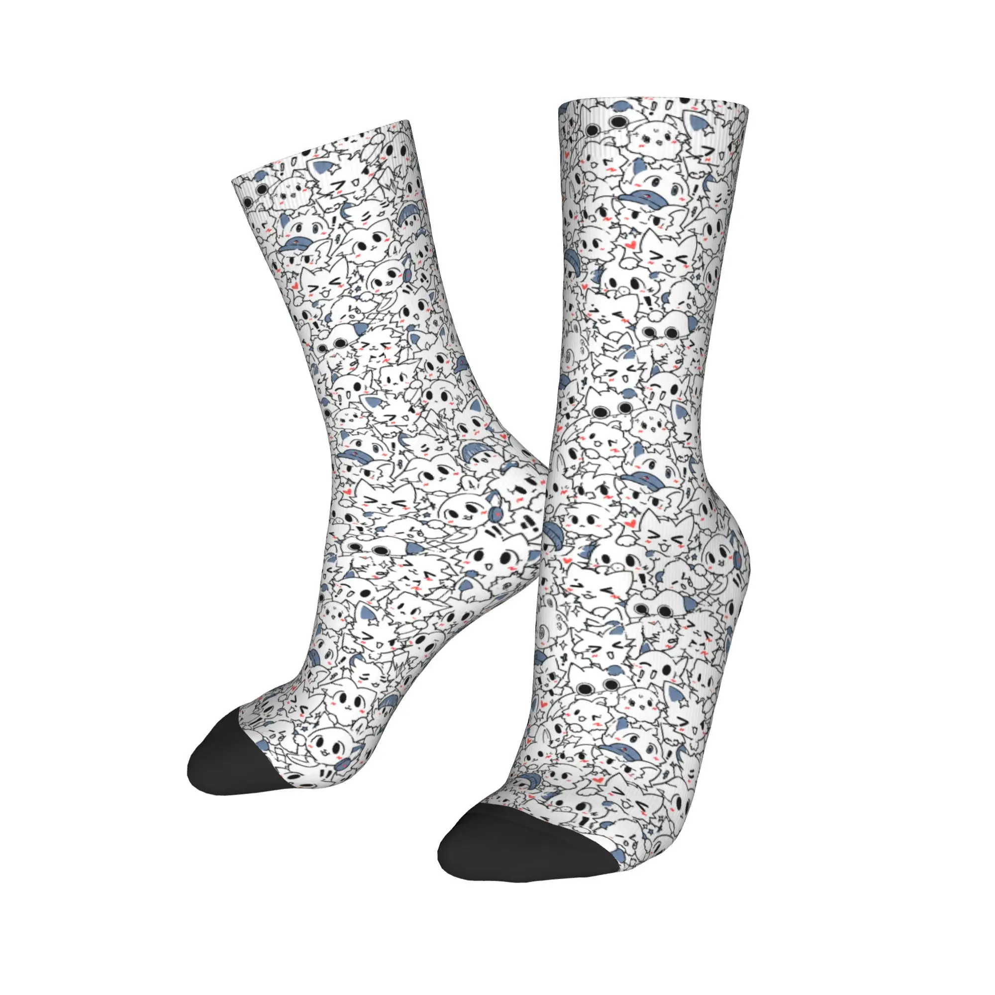 Women Men Socks Boykisser Meme  Furry Cat Cartoon  Stockings Non Skid High Quality Socks Winter Harajuku Graphic Running Socks