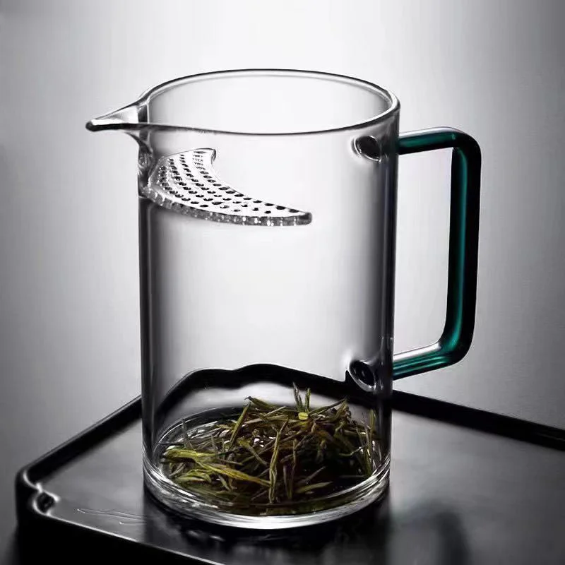 High Borosilicate Glass Tea Pitcher Fair Cup Clear Chahai Chinese  Divider  Maker Pot with Filter Kungfu  Set Teaware