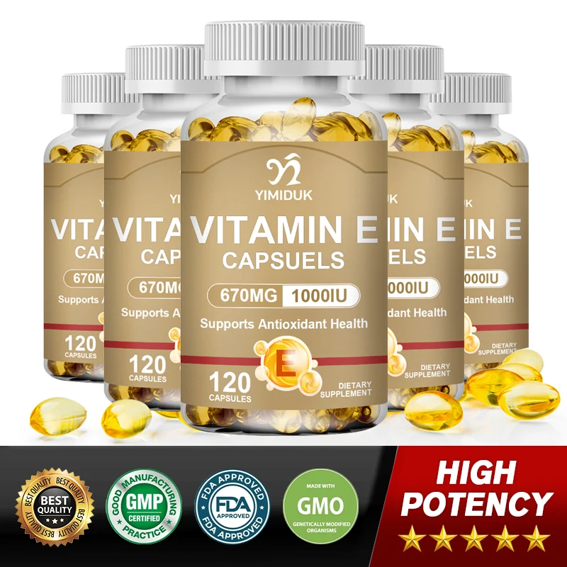 Vitamin E Capsules Helps Blood Birculation Brightens Skin Tone Daily Vitamin Supplement Beauty Health