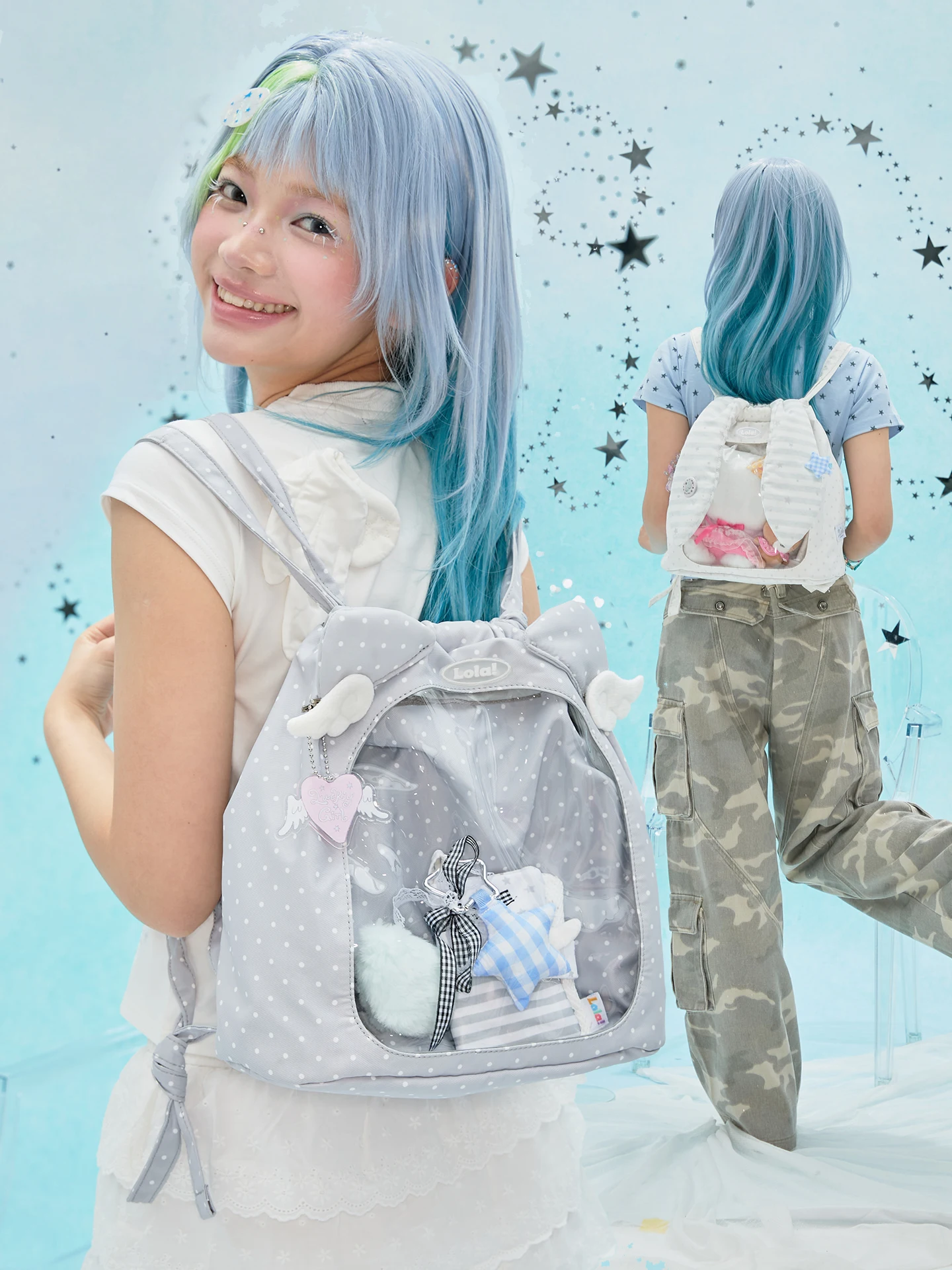 design-rabbit-ear-double-shoulder-bag-women's-large-capacity-korean-style-y2k-grain-bag-single-strap-crossbody-casual