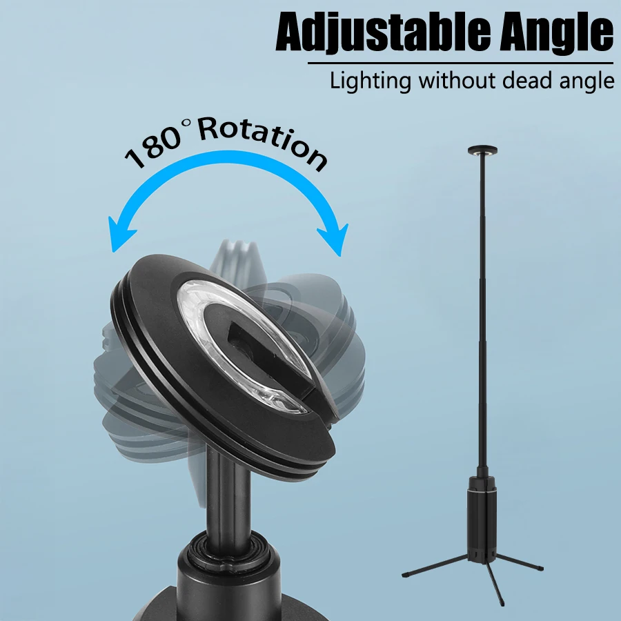 Telescopic Portable Camping Lantern,Powerful Rechargeable LED Outdoor Flashlight,180° Rotation, With Tripod,Outdoor Fishing