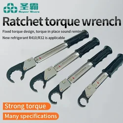 Ratchet Torque Wrenches Combination for Air Conditioning Repair High Precision Open End Wrench Copper Cap Bell Mouth Tool DSZH