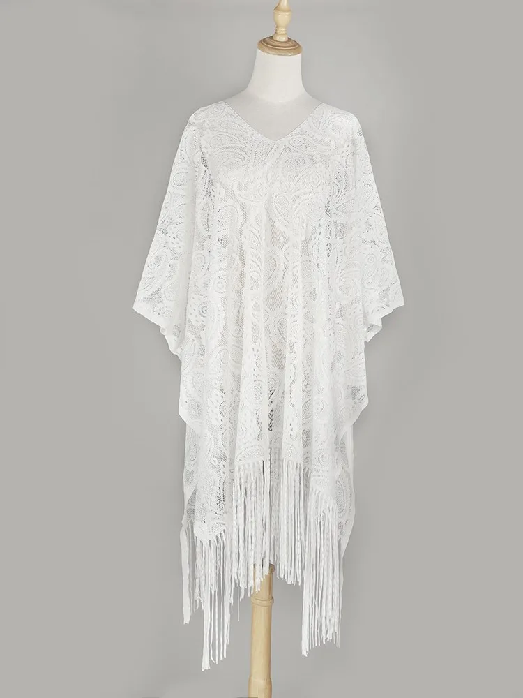 Zomer Cover Ups Vrouwen Badpak Lange Mouw Gewaden Badpak 2023 Nieuwe Zwarte Strand Vakantie Midi Jurken Cover-Up