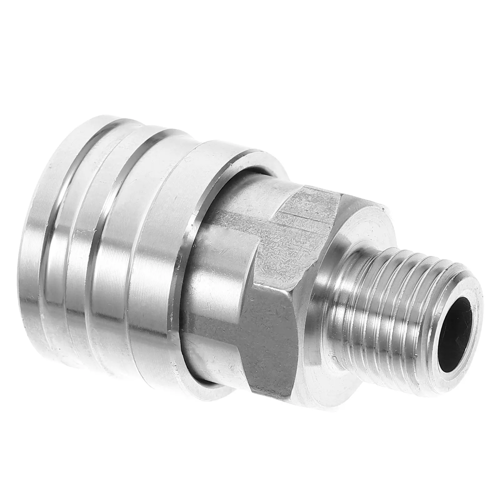 Garden Hose Fitting 5000psi Stainless Steel Female Connector Double Pressurewasher Adapter 1/4 Thread Spray