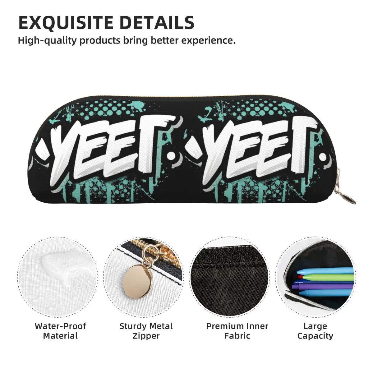 Assinatura legal menly jey uso yeet lápis casos caneta titular armazenamento artigos de papelaria suprimentos grande capacidade caneta caixa saco de lápis para presentes