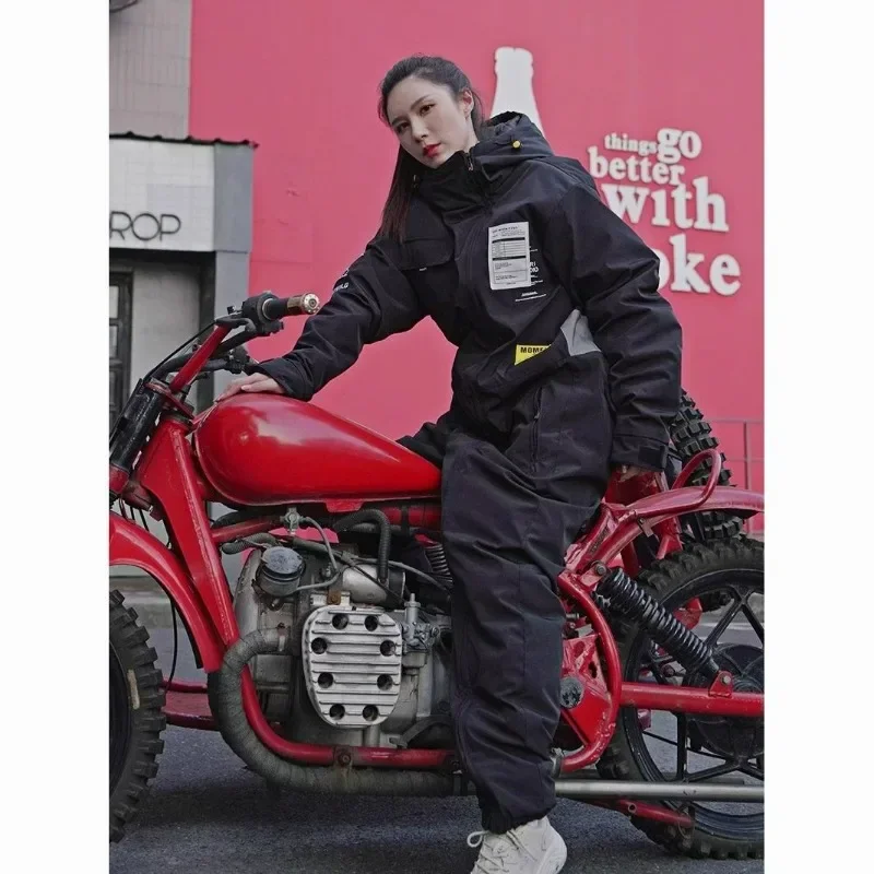 Winter Women's Waterproof Cover Thickened Electric Bike Riding Cold Clothing Electric Motorcycle Windproof Straddle Warm Men's