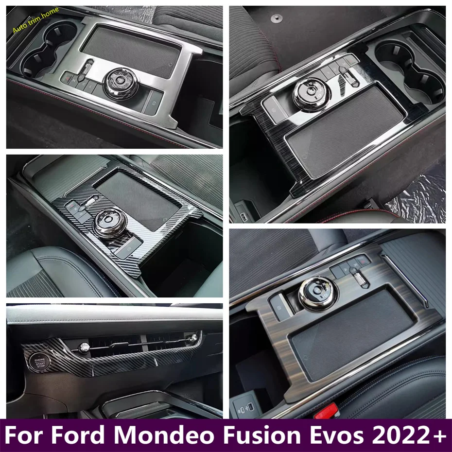 

Gear Shift Water Cup Holder Air Vent AC Outlet Decoration Frame Cover Trim For Ford Mondeo Fusion Evos 2022 2023 Car Accessories