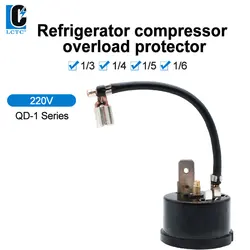 LCTC HP Control 1/3 1/4 1/5 Relay 220V Hisne Relay And Thermal Protector For Refrigerator Starter Relay Compressor Fridge QD-1