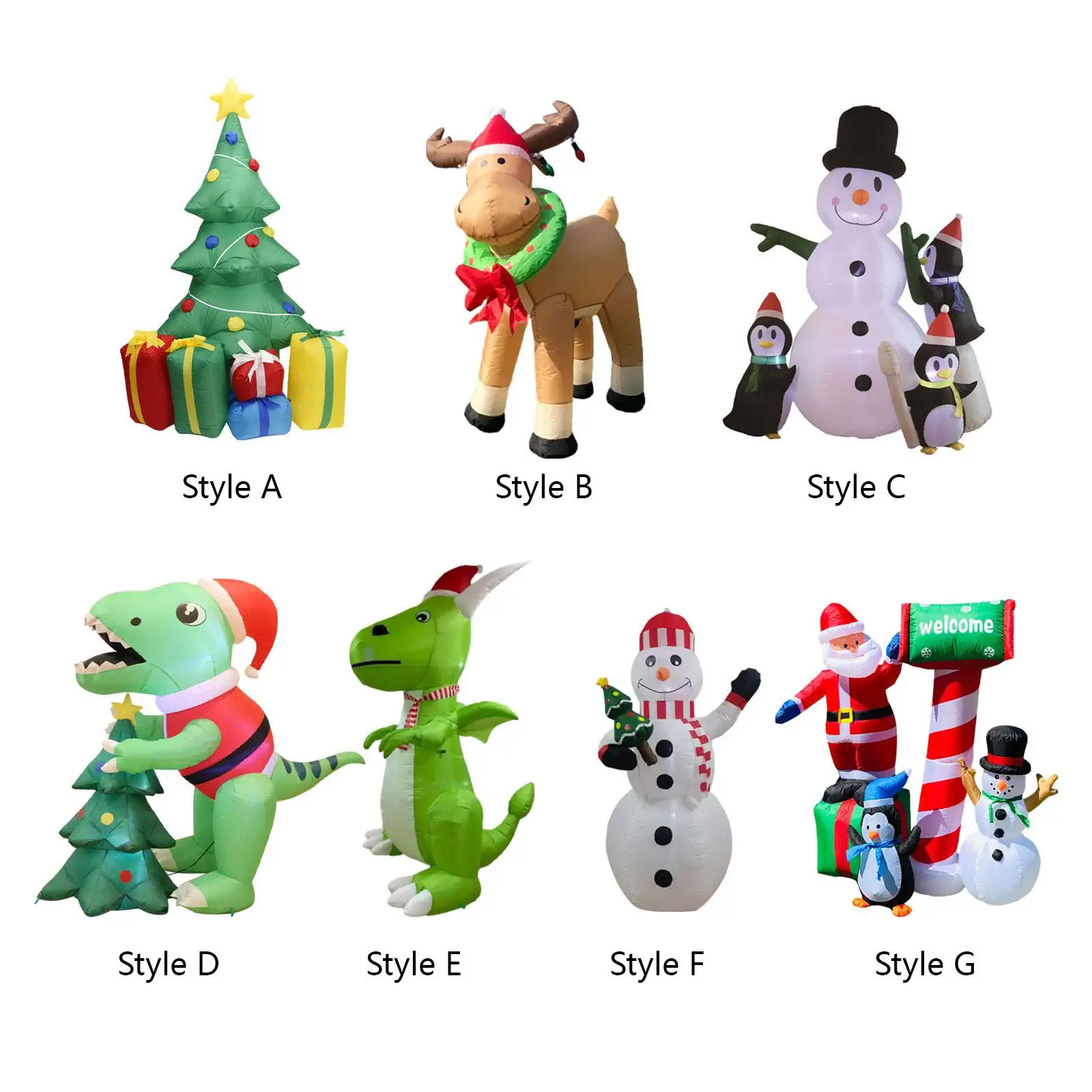 

Inflatable Christmas Props Glow Christmas Inflatable Decoration Xmas Inflatable Decor for Outdoor Outside Wedding Patio