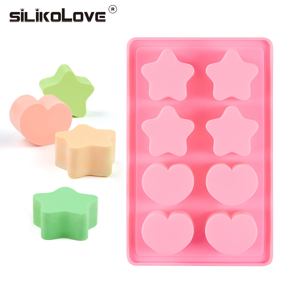 3d Heart Star Silicone Molds For Soap Making Handmade Soap Molds DIY Craft Maker