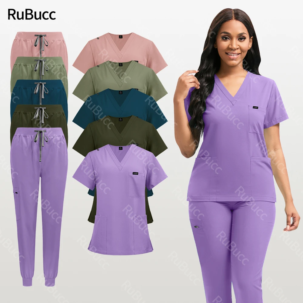 Men Women Quick-dry Operating Room Doctor Uniforms Pet Hospital Medical Tops Pants Suit Dental Doctor Surgery Nurse Uniform Sets