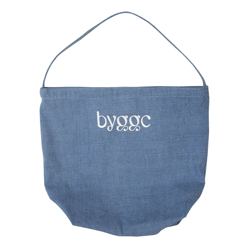 Original Design Fashion Tote Cloth Bag Women 2024 New Double-sided Denim One-shoulder Student Bag With Everything