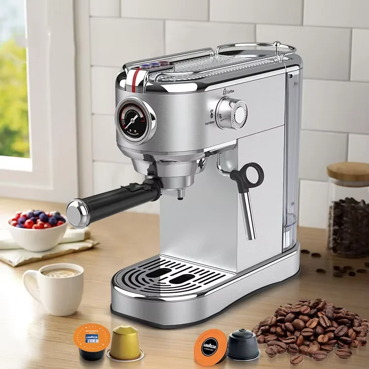 Machine à café expresso domestique, manuelle commerciale, pompe 19 bars, Machine à expresso