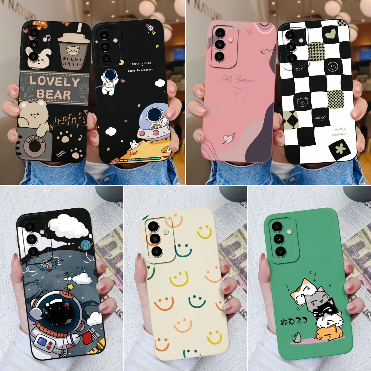 Case For Samsung Galaxy A24 4G A34 5G Cute Astronaut Soft Silicone Phone Cover For SamsungA24 A 34 Protective Coque Funda Capa