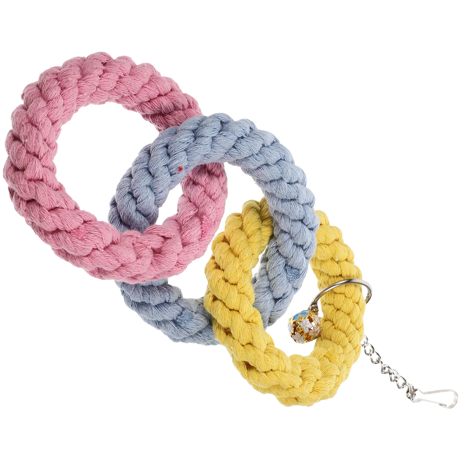 

Climbing Ring Hanging Rope Natural Cloth Bite Resistant for Hamster Sugar Glider Bird Cage Sugar Glider Cage Accessories