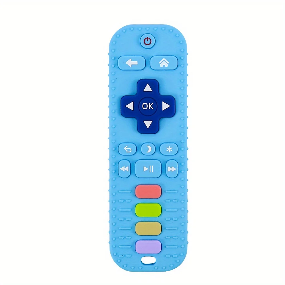 Baby Teething Toy Silicone TV Remote Control Shape Safe Toddle Teether Chew Toys Kids Sensory Educational Toy For Newborn Gift