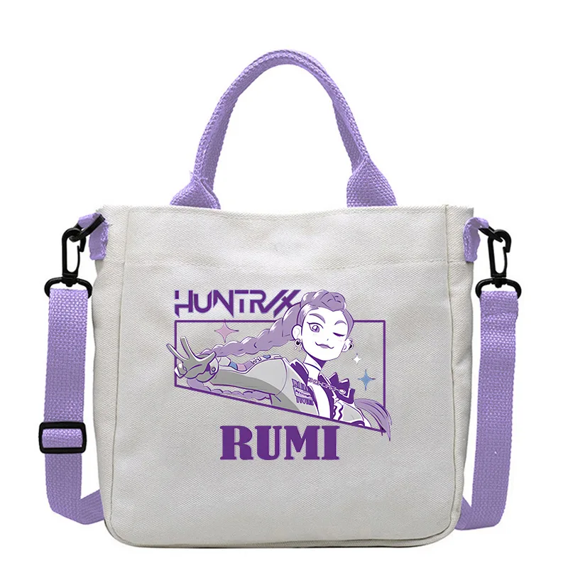 KPop شيطان الصيادين تأثيري حقيبة قماش قنب حقائب التسوق Y2k حقيبة تسوق Kawaii تخزين أكياس حقائب كتف لمحبي هدية