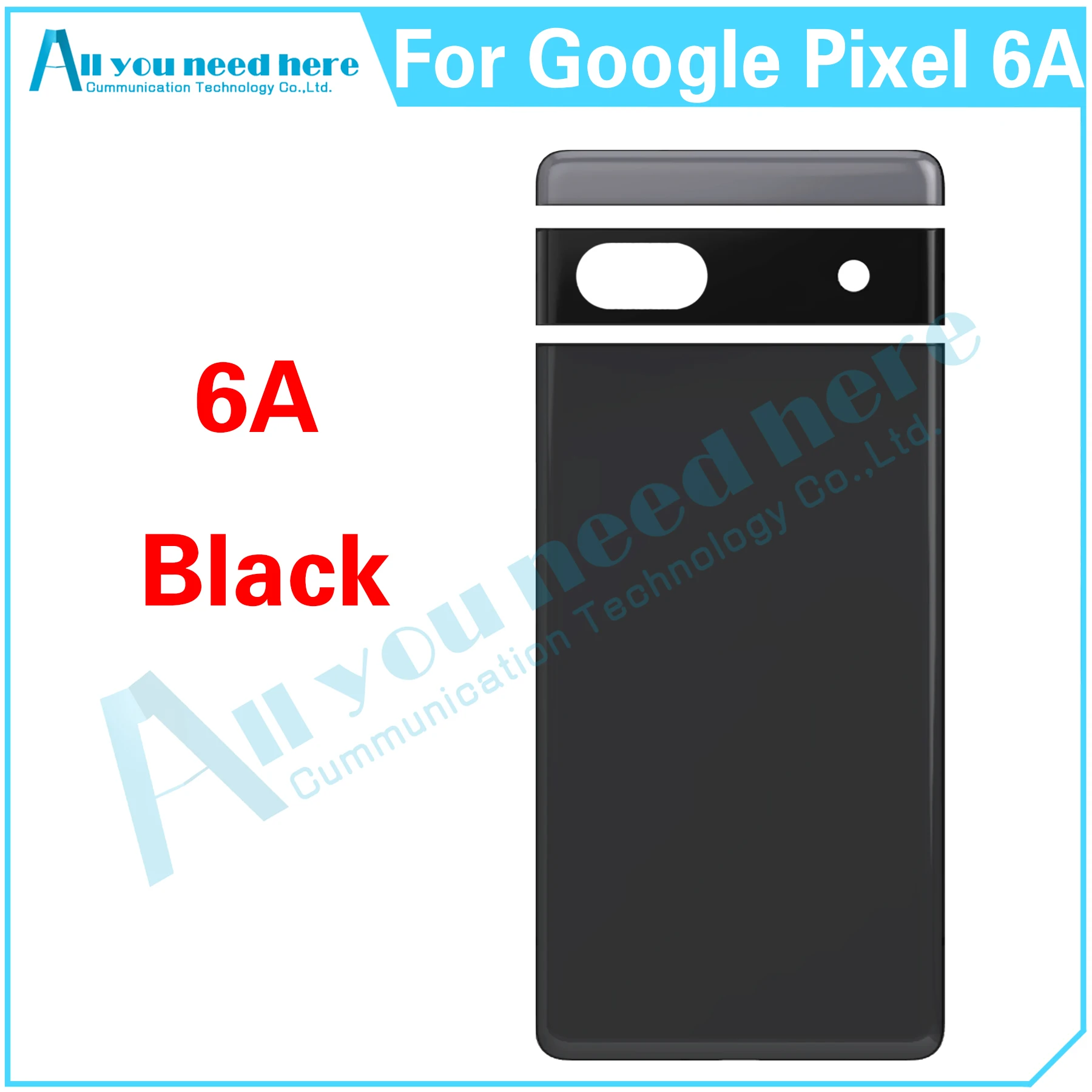 For Google Pixel 6A GX7AS GB62Z G1AZG Pixel6A Battery Back Cover Rear Case Cover Glass Lens Rear Lid Replacement