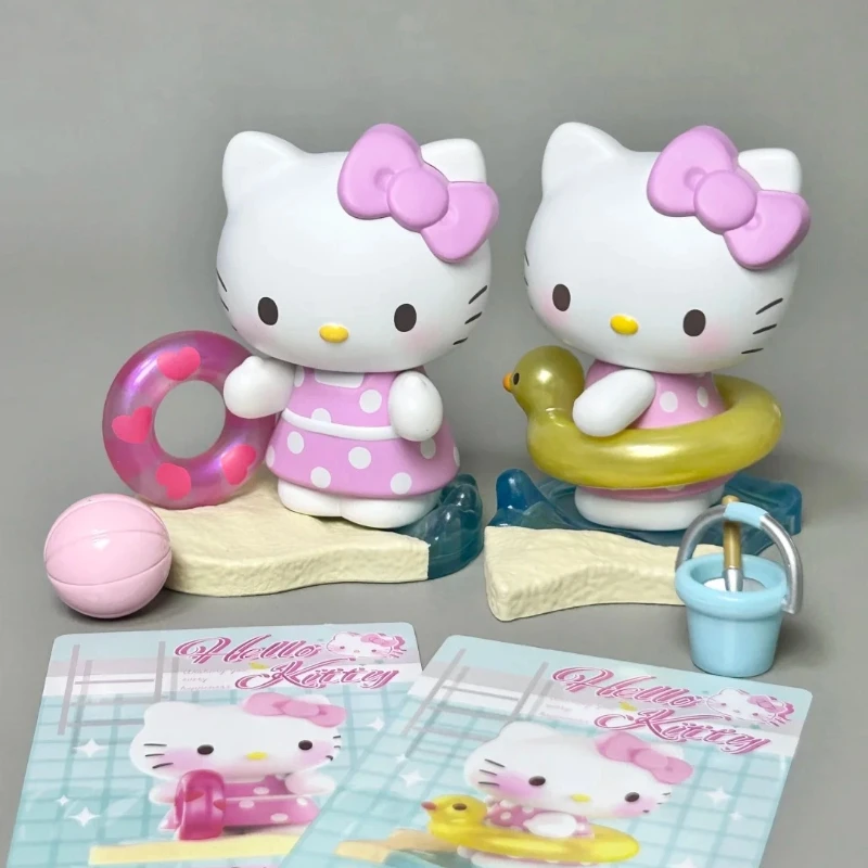 Kitty Wishing You Enjoy Happiness Series Scatola cieca in vinile Anime Cartoon Giocattolo carino Figura alla moda Modello Ornamento da tavolo Scatola misteriosa