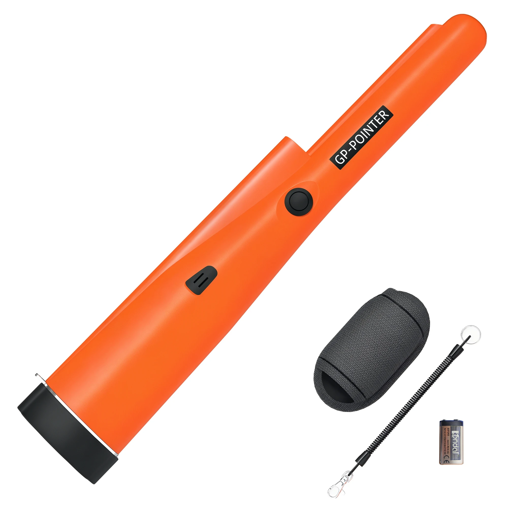 Metal detector for adults, portable locator with LED indicator, waterproof cordless metal detector, orange