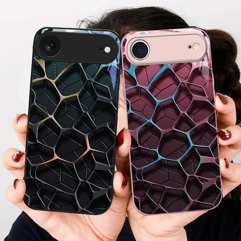 

Abstract geometric art For iPhone 17 Air 16 E 15 14 13 Plus 12 mini 17 Pro Max 11Pro XR Xs X 7 8 11 Tempered Glass Phone Case