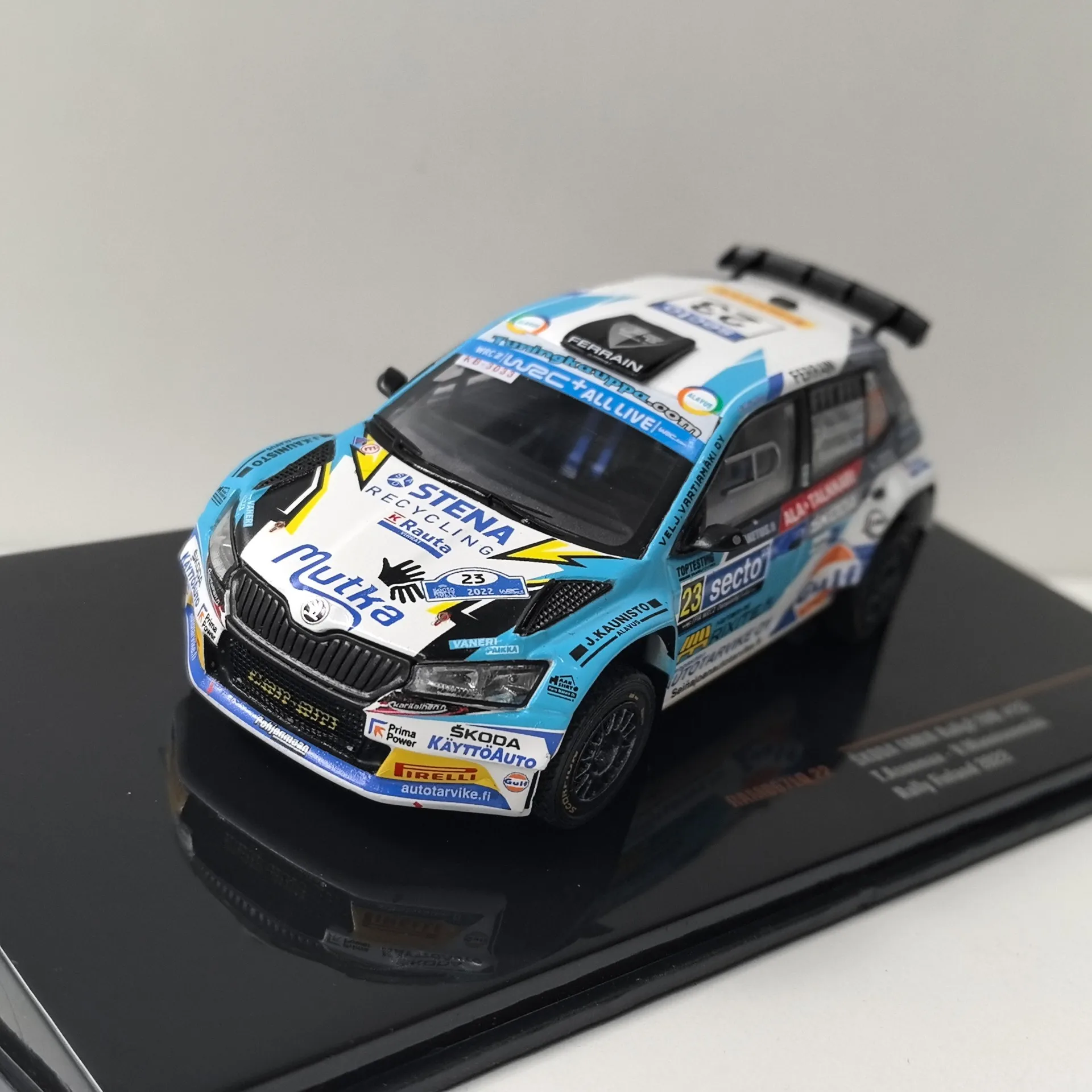 Diecast IXO 1/43 Scale SKODA FABIA EVO #23 2022 Skoda Alloy Car Model Collectible Toy Gift Souvenir Display Ornament