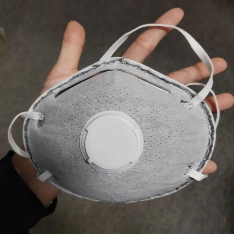 20pcs/40pcs/60pcs Cup-shaped Respirator Mask Head-worn Activated Carbon with Valve Dustproof for Industrial Welding and Grinding