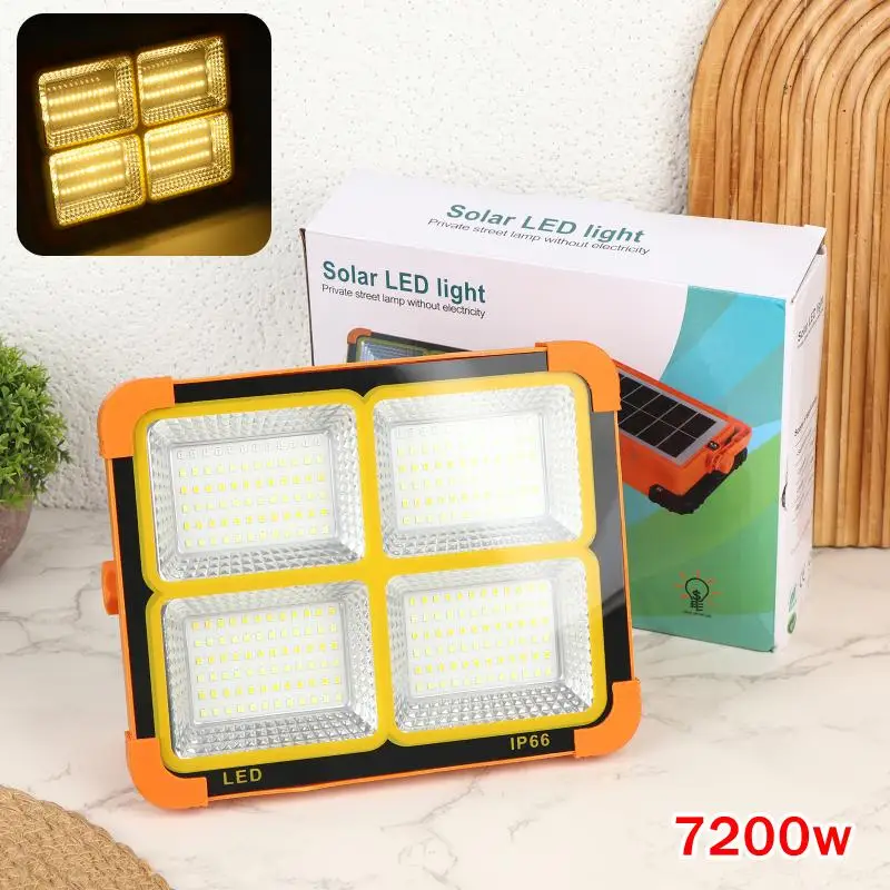 

LED Solar USB Charging Emergency Waterproof Floodlight Portable Outdoor Camping Night Market Stall Lighting