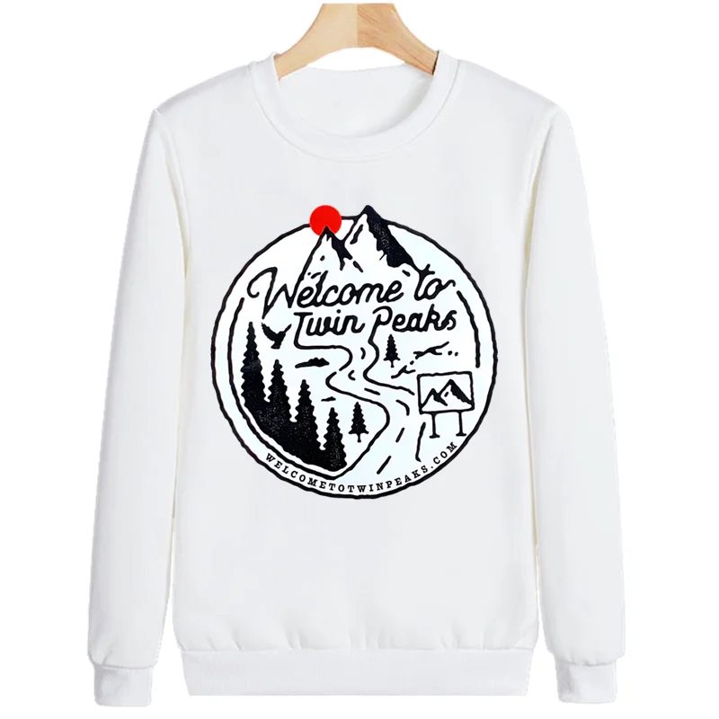 

Мужская толстовка Twin Peaks, осенняя, в стиле хип-хоп, белая, с капюшоном