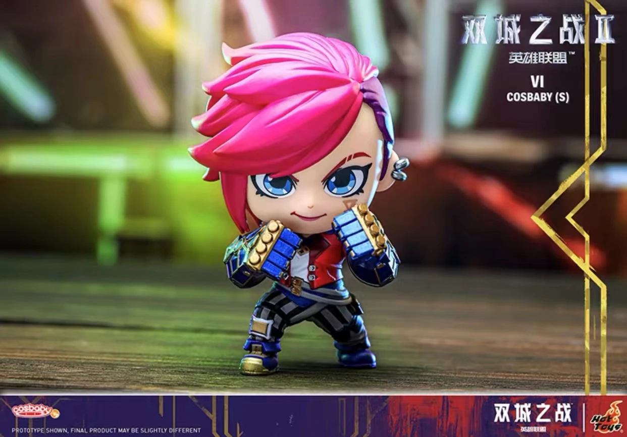 In Stock Hot Toys League of Legends Battle of Two Cities 2 Jinx Wei COSBABY 10CM Mini Collection Doll Model Toy Children Gift