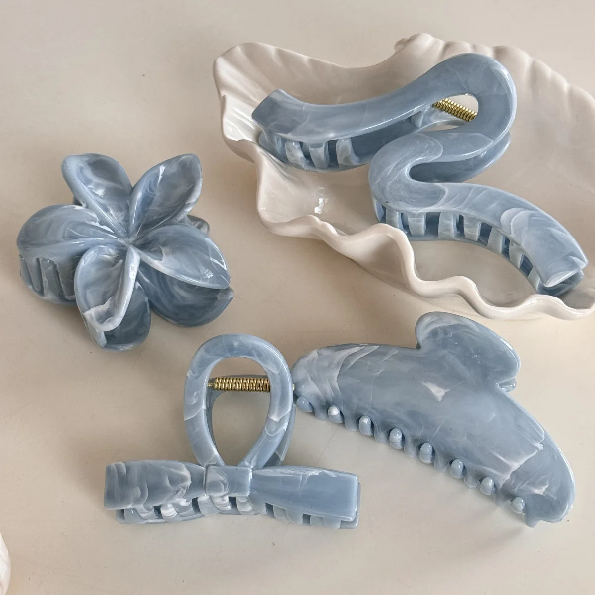 النساء الحبر الملمس تصميم كبار مزاجه البلاستيك مخلب شعر السيدات دبابيس الشعر أغطية الرأس المشابك الفتيات اكسسوارات للشعر Hairgrip #3