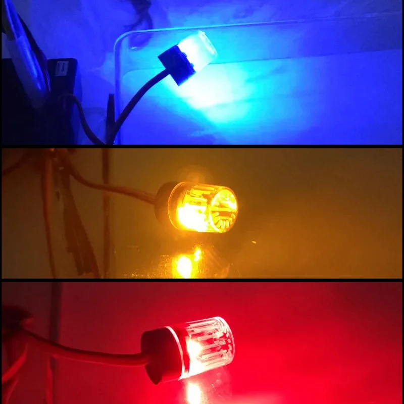 RC Multi-function Flashing Rotating LED Light Bar Alarming Lamp for 1/14 Tamiya 1/10 Crawler Car Engineering Truck Upgrade Parts