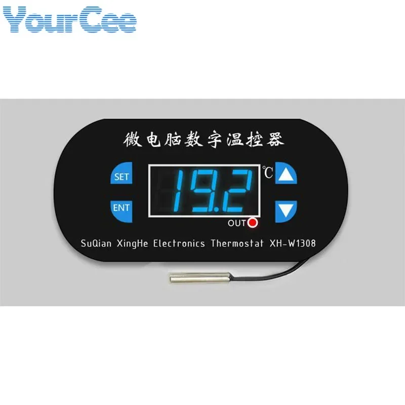 XH-W1308 12V 24V 220V Thermostat Digital Temperature Controller Switch Sensor Module Adjustable Digital Display 0.1 XH W1308