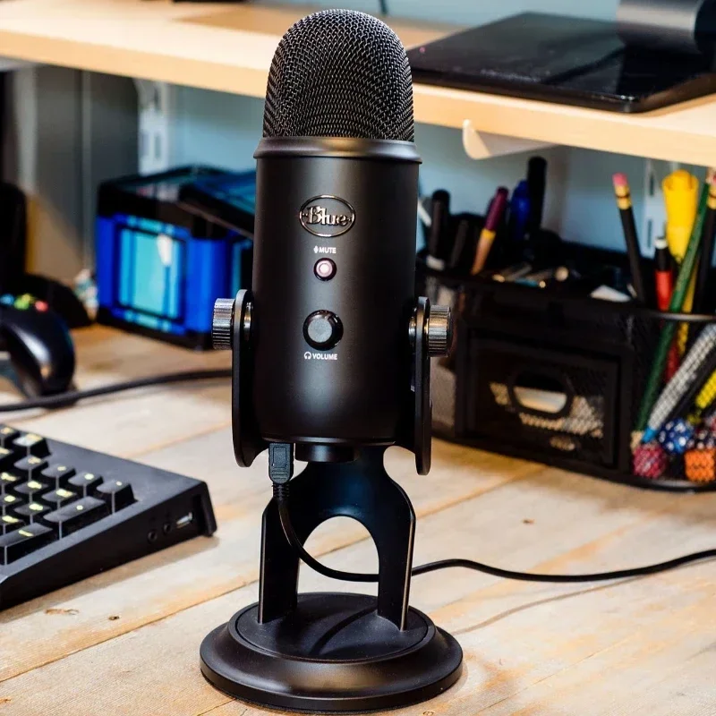 2025 ميكروفون USB أزرق يتي ميكروفونات مكثف احترافية لتسجيل أغنية K مرساة صوتية حية للألعاب للكمبيوتر الشخصي #4