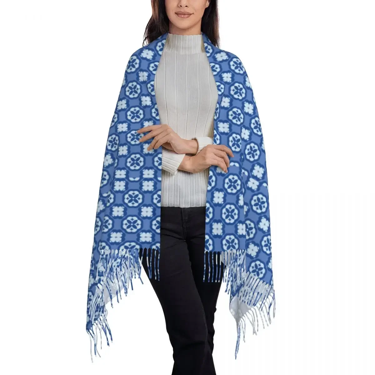 Abstract Geometric K-Katess Scarf Lady S-Spadess Large Scarves with Tassel Winter Luxury Brand Shawls Wrpas Warm Custom Bandana